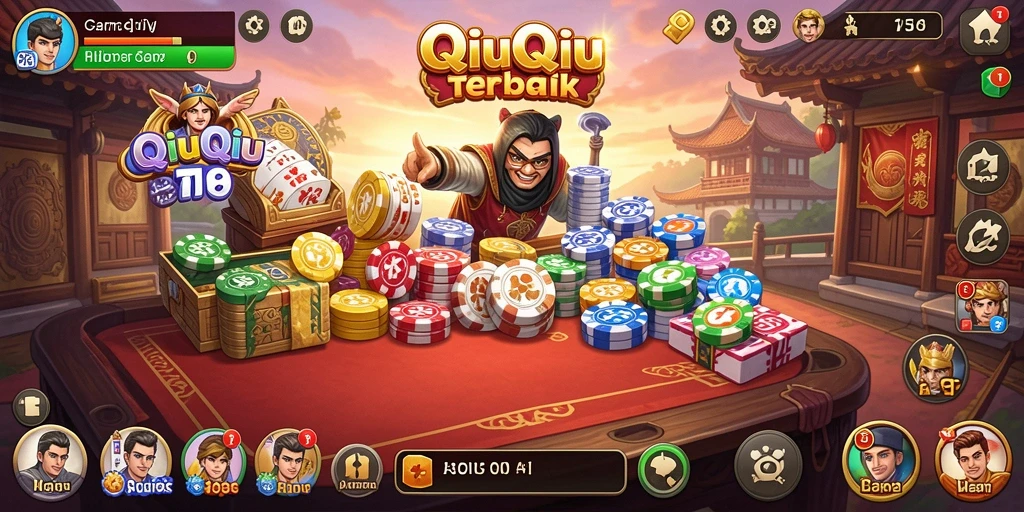Screenshot dari gameplay QiuQiu yang menarik dan interaktif.
