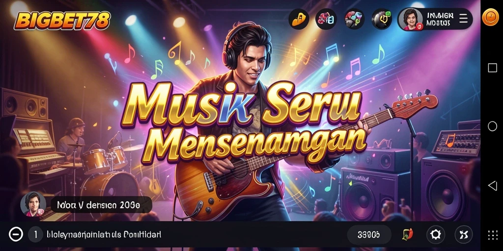 Tampilan gameplay menampilkan interaksi seru dengan lagu-lagu favorit.