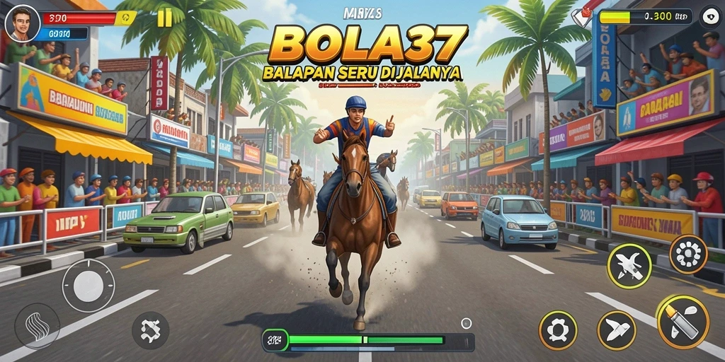 Tampilan aksi balapan mendebarkan di BOLA37