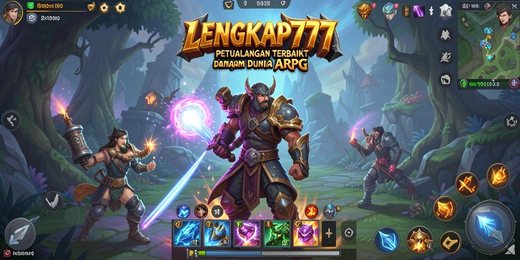 Tangkapan layar menampilkan aksi seru dalam petualangan ARPG.
