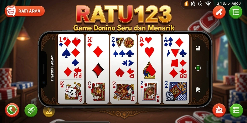 Tampilan screenshot gameplay RATU123 yang menampilkan serunya permainan Domino.