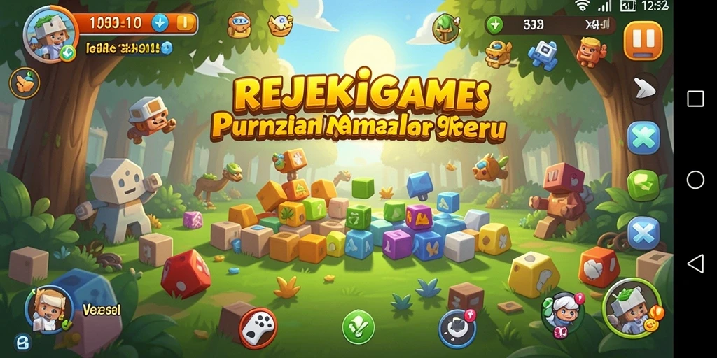 Tampilan gameplay seru dalam REJEKIGAMES yang penuh tantangan puzzle.